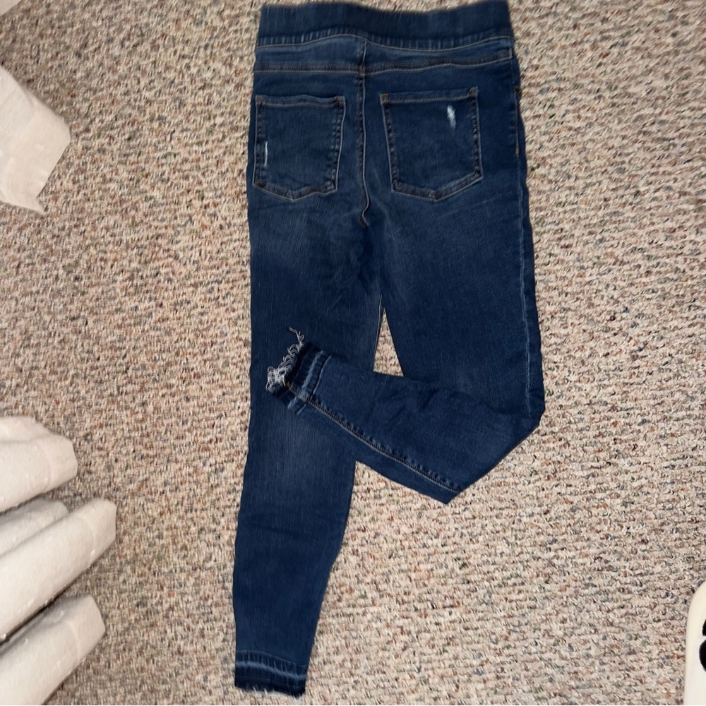 Spanx Petite XS Distressed Pull-On Skinny Jean-ish Leggings